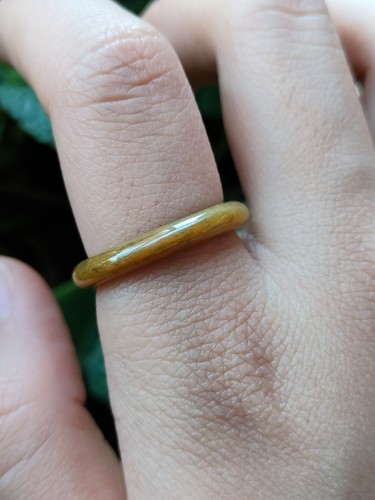 翡翠a货冰绿戒指蓝水戒指黄翡 小方戒17,18,19圈正品送权威证书 - 图2