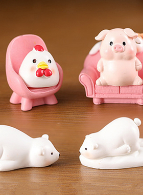 仿真鸡窝萝卜房树桩云朵雪堆摆件