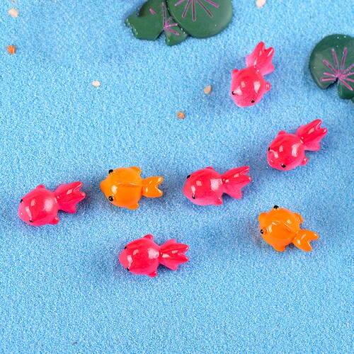 小金鱼树脂公仔玩偶具生日烘焙蛋糕摆插件家居水族箱鱼缸装扮饰品 - 图1