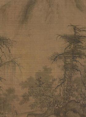 北宋郭熙溪u山秋霁图仿古名家山水国画长卷绢布微喷复制装饰画