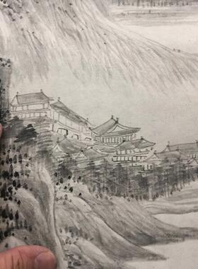 清王鉴四家灵气图古代名家山水w国画立轴中堂装饰画临摹学习