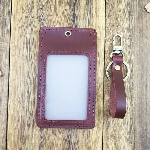 Кожаный картхолдер, сумка, рабочий защитный чехол подходит для мужчин и женщин, воловья кожа, делается под заказ