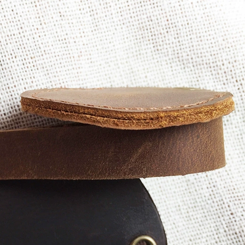 Кожаный картхолдер, ультратонкий защитный индукционный круглый маленький чехол