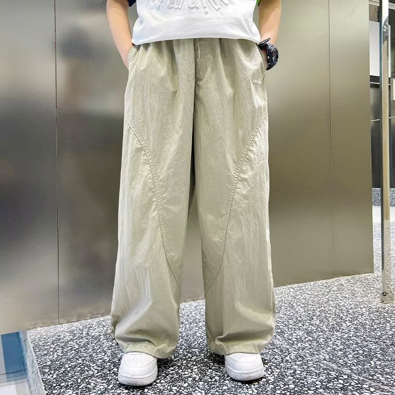 男童薄款工装裤子2025新款夏季儿童速干直筒裤中大童夏装男孩长裤 - 图3