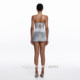 Lotus's Million Misty Grey Suspender Fishbone Bra Suit Hot Girl Sexy Fashion Style Suit