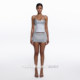 Lotus's Million Misty Grey Suspender Fishbone Bra Suit Hot Girl Sexy Fashion Style Suit