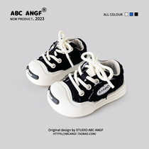 ABC ANGF Официальный веб-baby Walking shoes 2024 весна и осень мягкая нижняя детская обувь волшебная наклейка мальчик паруса светло