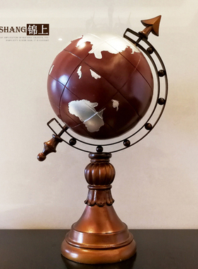欧式风地球仪书房办公室软装饰品