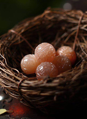 太阳石回纹珠配饰水晶文玩手串