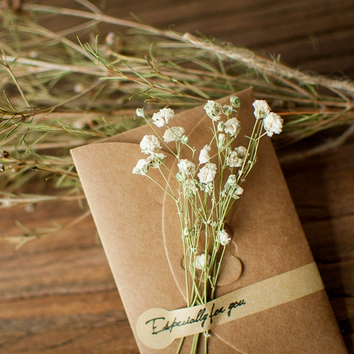 Сухой цветочный материал Сумка наклейка за герметизация подарочная упаковка хвост кролика, полный звезда, подарочная коробка с лавандой, настоящие цветы, украшение
