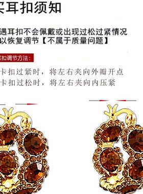 EarSpark 黄铜耳饰 卡其色原创设计轻奢金色耳环夸张小众饰品百搭