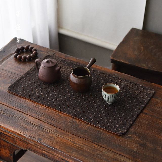 Retro cross pattern fragrant cloud sautum tea mat fabric tea mat
