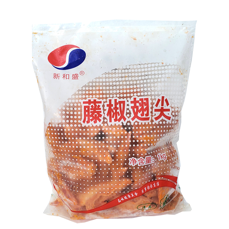 嘉吉藤椒翅尖冷冻鸡尖藤椒味鸡翅尖调理油炸小吃1kg/包*10包-图2