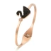 Nhỏ màu trắng với vòng tay thiên nga vàng hồng - Vòng đeo tay Cuff