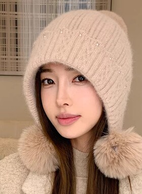 东北哈尔滨雪乡防寒帽子女