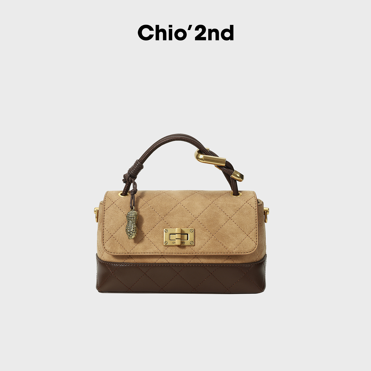 南风Chio2nd 蒙德来信小方包包女款秋冬复古拼色手提包单肩斜挎包 - 图3