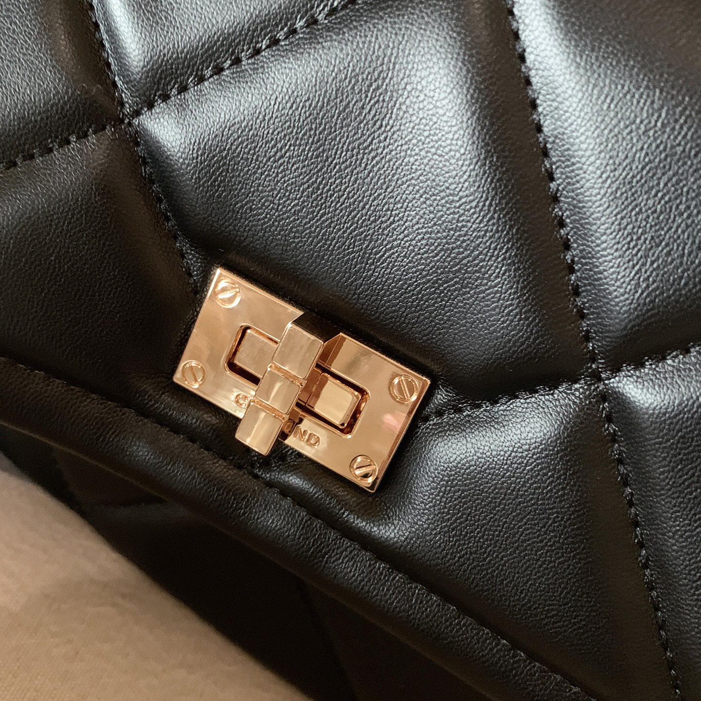 南风Chio2nd 暖冬华夫小方包包女日常通勤百搭链条菱格单肩斜挎包 - 图0