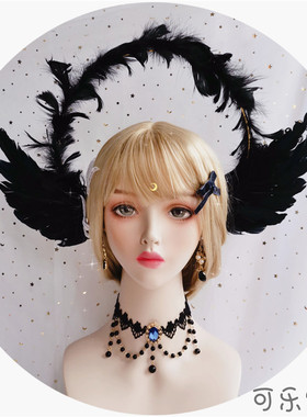 黑色蕾丝宝石欧式哥特风锁骨链