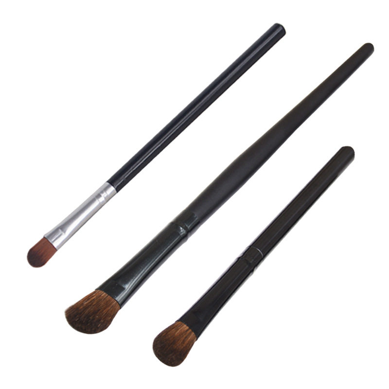 马毛眼影刷斜头眼部刷小套刷化妆刷3只支套装短柄款化妆工具软毛,淘宝优惠券,粉丝福利购,淘宝优惠卷