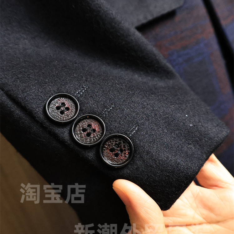 精纺羊毛！手工双面尼的工艺！秋冬男士商务中长款翻领休闲西服潮,淘宝优惠券,粉丝福利购,淘宝优惠卷