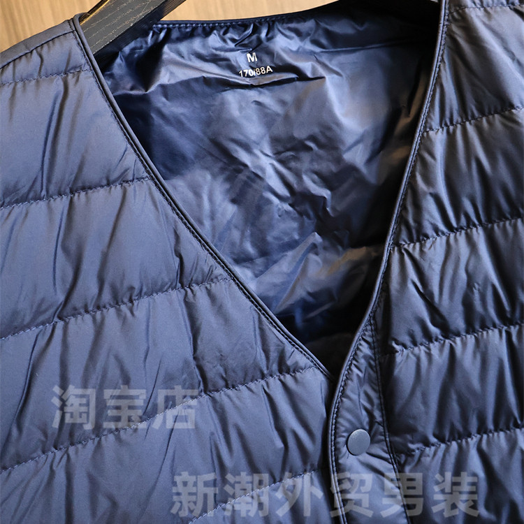 防风防水~轻量化保暖！秋冬男士轻薄款90绒外搭V领羽绒马甲外套潮,淘宝优惠券,粉丝福利购,淘宝优惠卷