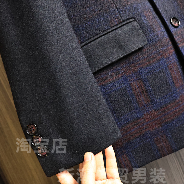 精纺羊毛！手工双面尼的工艺！秋冬男士商务中长款翻领休闲西服潮,淘宝优惠券,粉丝福利购,淘宝优惠卷