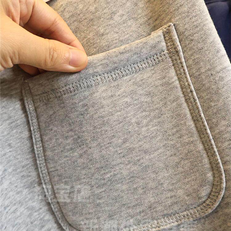 出U品订单 运动感十足！秋冬纯色百搭加绒加厚松紧腰直筒休闲裤男