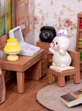 微景观创意复古书房客厅家具摆件