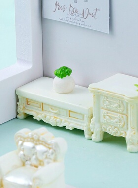 仿真巴洛克家具娃屋造景