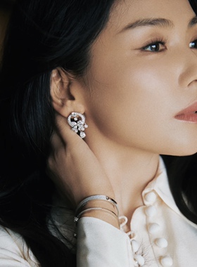 刘涛同款黄杨同款顶工高版复古高奢温柔贵气礼物耳环