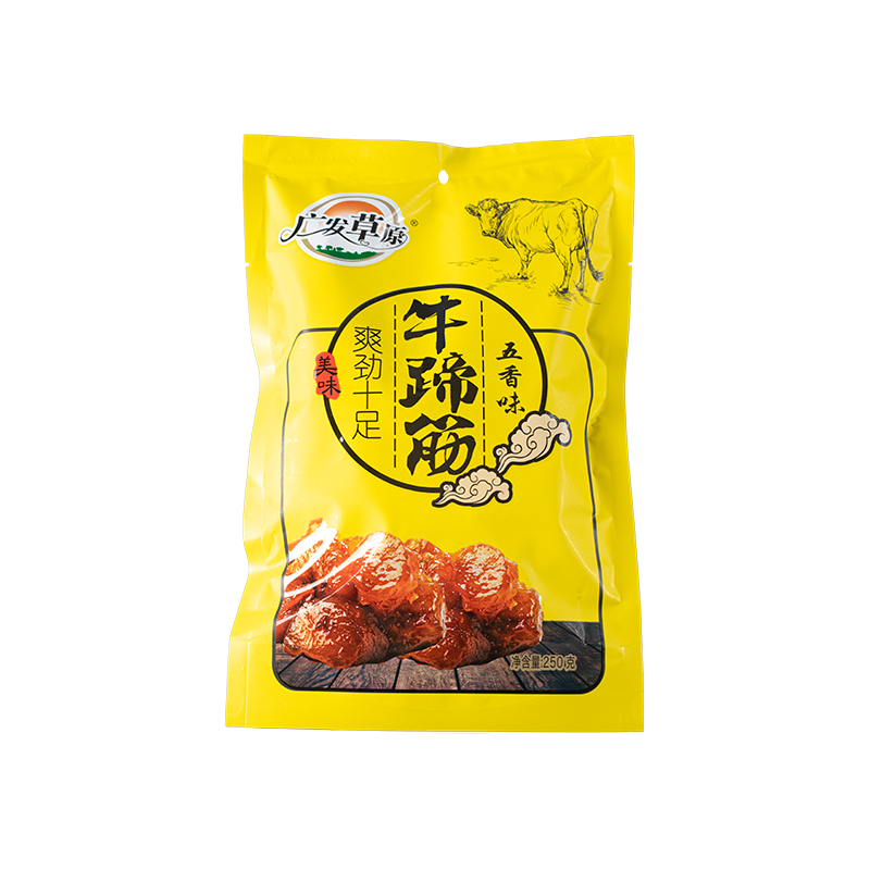 广发草原内蒙古牛蹄筋250g即食五香味营养小零食小吃休闲食品牛筋-图3