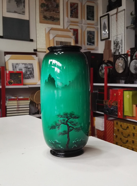 重庆城口手工天然大漆精致花瓶