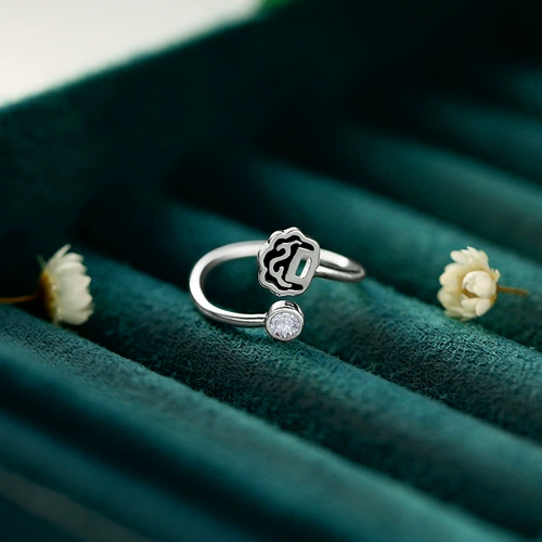 Безразмерное кольцо, модный небольшой дизайнерский ретро этнический серебряный браслет, серебряная застежка, серебро 999 пробы, этнический стиль, на указательный палец