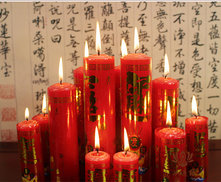 蜡烛家用无烟无味财神长明灯招财供佛灯佛前佛堂寺庙婚庆乔迁红色