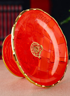 佛前贡品碟家用供果盘财神爷