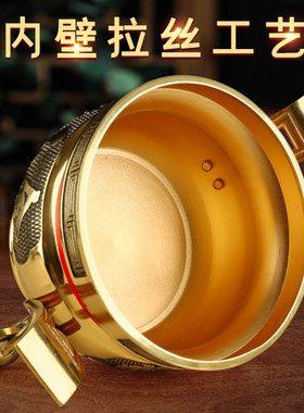 香炉碗家用供奉纯铜香炉财神爷