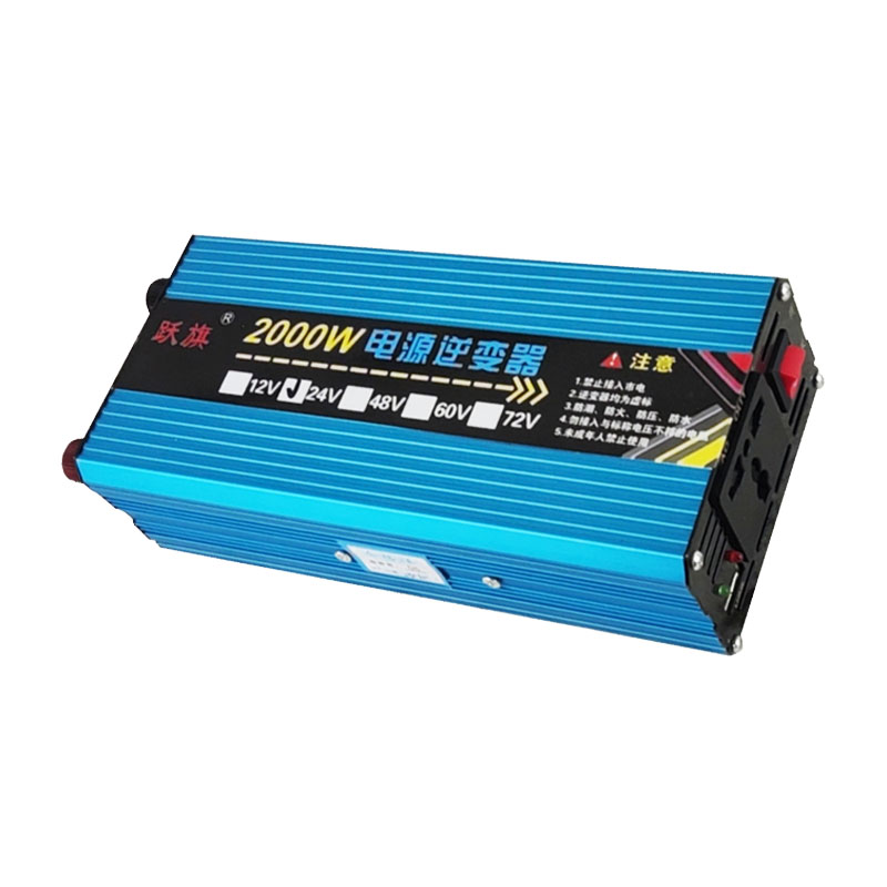 跃旗12v24v48v60v72v转220v修正弦波2000w车载家用智能逆变转换器-图3