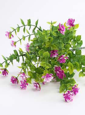仿真尤加利摆放绿植盆栽塑料花