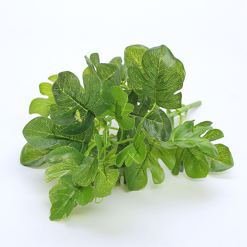 仿真植物假花绿植墙小盆栽插花装饰叶子客厅餐桌摆设绿萝叶龟背叶,淘宝优惠券,粉丝福利购,淘宝优惠卷