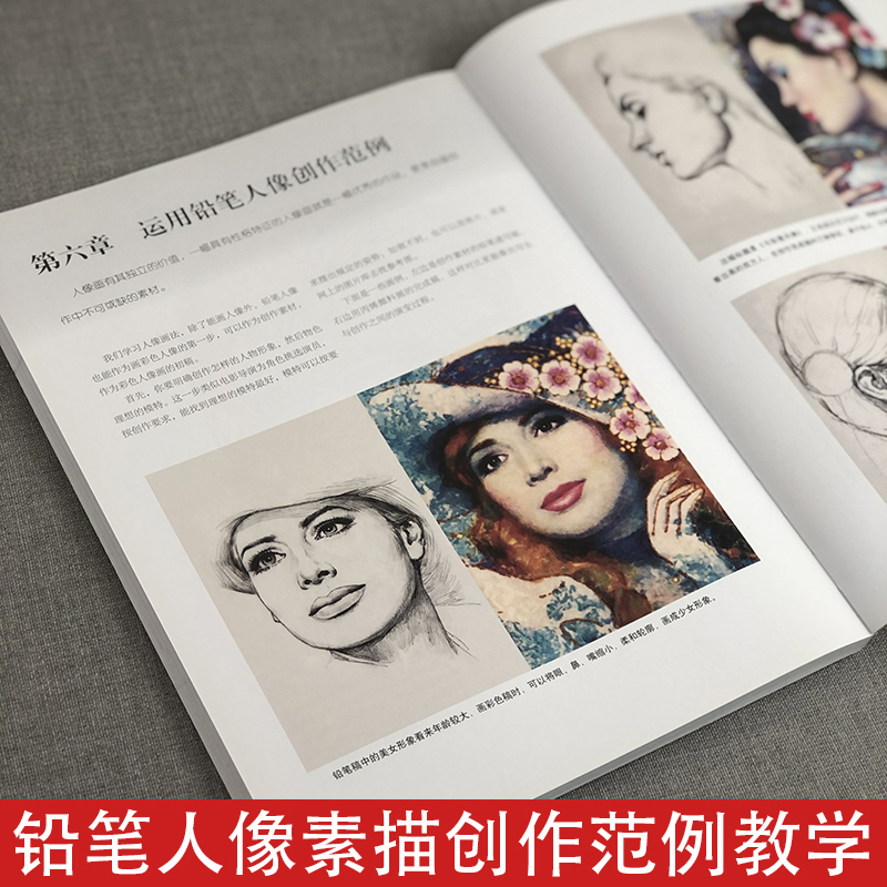 铅笔人像画法 庞卡著 零基础学人像肖像画技法自学教程书  五官头发画法步骤教学 铅笔画素描技法入门教材