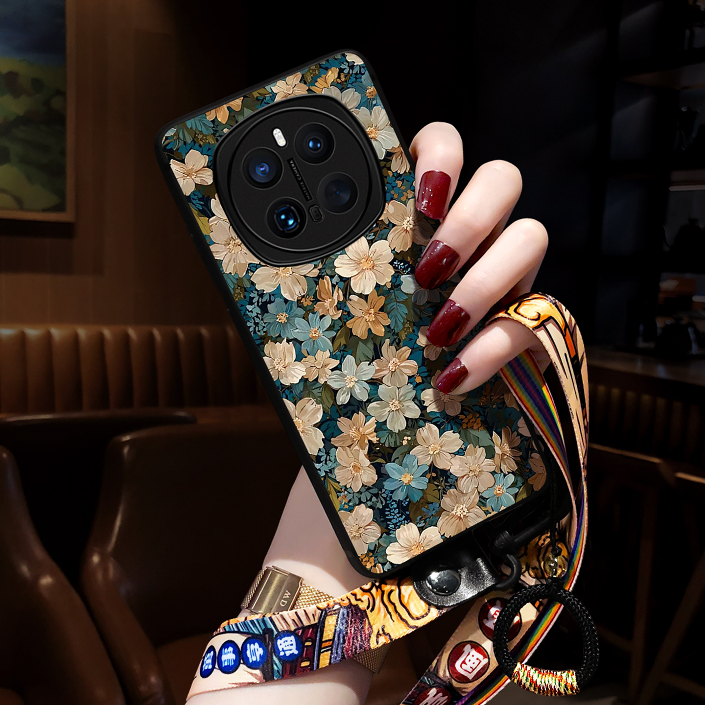 适用华为荣耀magic7手机壳新款magic6pro保护套magic8五彩花magic3高级感magic4女挂绳magic5至臻版rs保时捷 - 图0