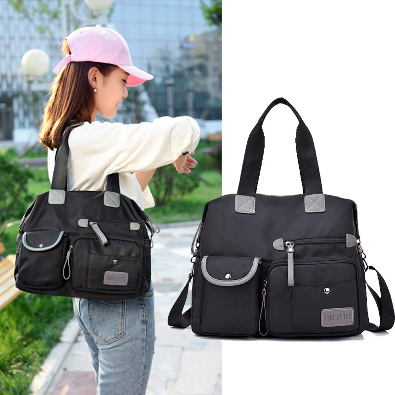 帆布包女士单肩尼龙牛津布斜挎包 艾果果箱包女士包袋