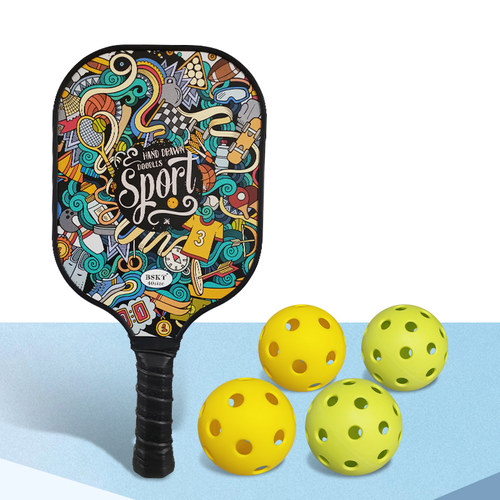 BSKT匹克球拍板碳纤维板球专业儿童全套皮克球板拍pickleball球拍 - 图2