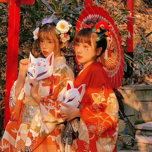 振袖和服改良女日式中国风正装传统女装拍照浴衣日本传统日系 - 图0