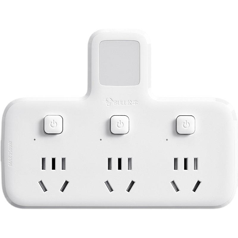 公牛插座转换器小夜灯一拖三排插一转多开关多功能电源插排不带线,淘宝优惠券,粉丝福利购,淘宝优惠卷