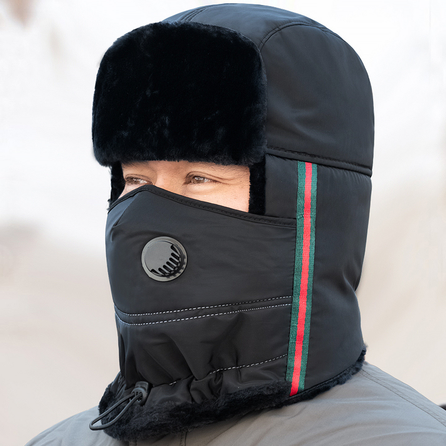 雷锋帽子男冬季加绒加厚保暖棉帽电动车防风防寒骑车护耳帽雪地帽,淘宝优惠券,粉丝福利购,淘宝优惠卷