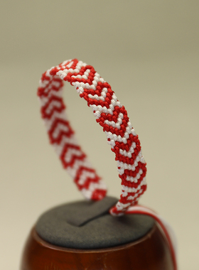 爱心手环本命年情侣自编手工编织DIY材料包编绳男女礼物手链手环