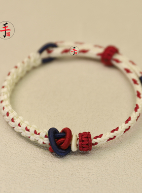 新款编织手绳闺蜜情侣甜美桃花结