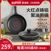 Supoir Fire Red Spot Poly Oil Frying Pan 26cm