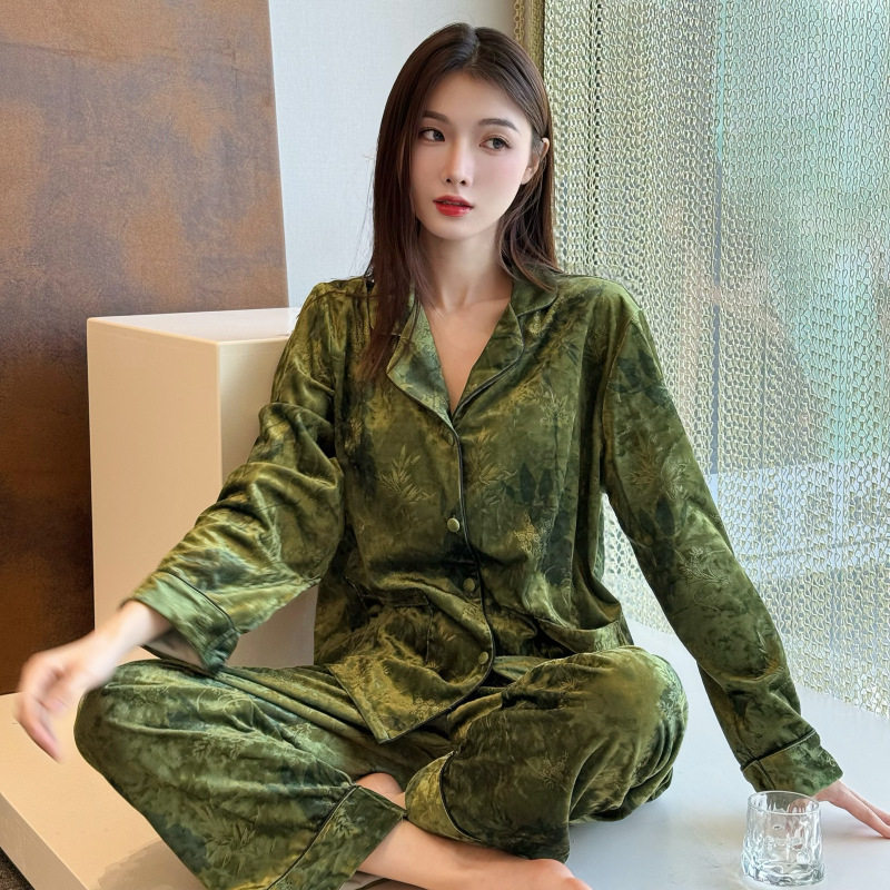 秋季轻奢睡衣女士套装金钻绒长袖长裤家居服简休闲套装可外穿丝绒,淘宝优惠券,粉丝福利购,淘宝优惠卷